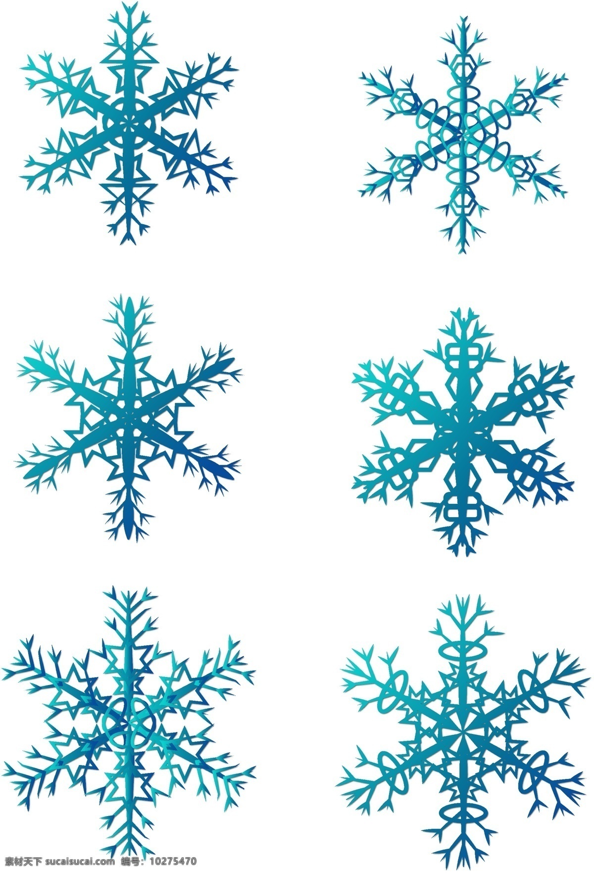 圣诞节 冰雪 花 元素 雪花元素 圣诞雪花 冰雪花 蓝色雪花 简约雪花