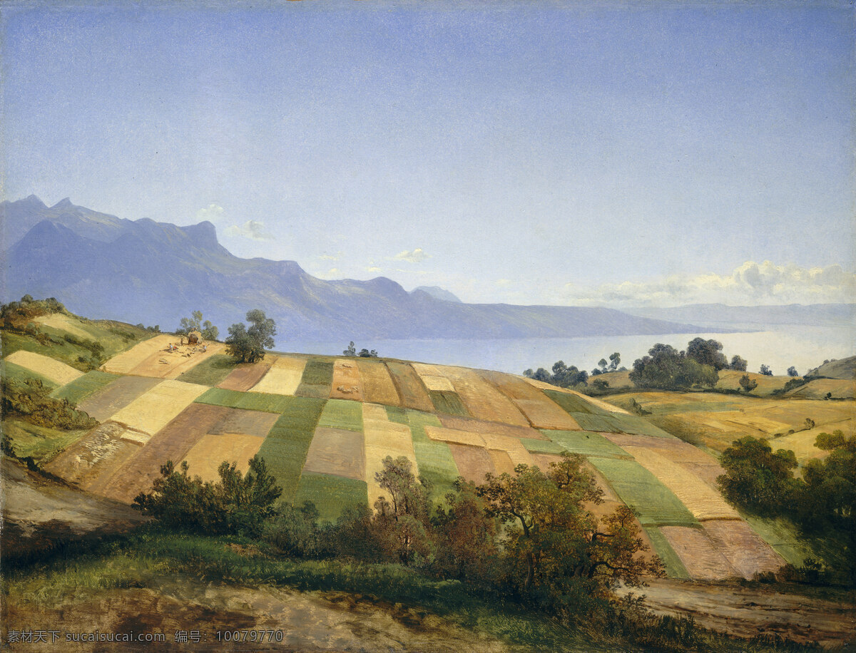 世界名画 瑞士风景 名画 风景 原野 欧洲 田野 文化艺术 绘画书法