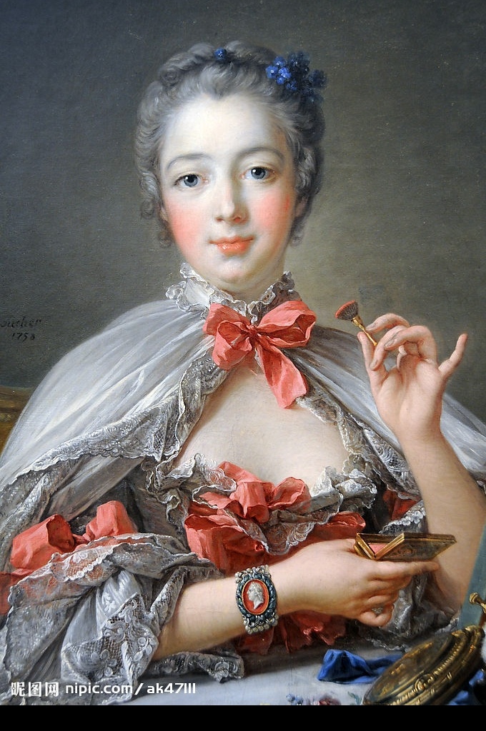 蓬巴杜夫人 肖像 弗朗索瓦 布 歇 油画 世界名画 法国 1758年 文化艺术 绘画书法 设计图库