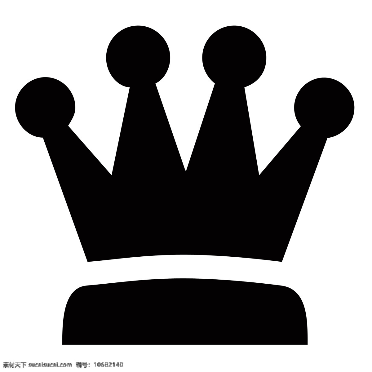 简约 黑色 王冠 建议 可爱 扁平化 装饰素材