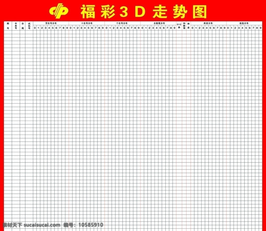 3d 福彩 走势图 3d福彩 展板模板 广告设计模板 源文件