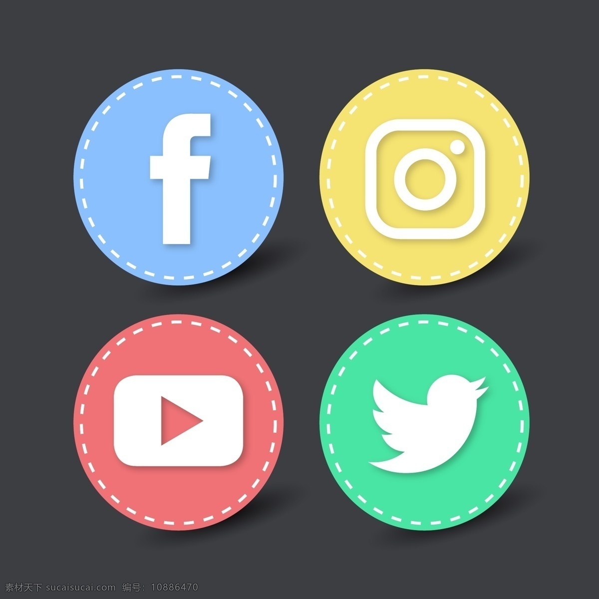社交 网络 圆形 图标 logo 海报 脸谱网 instagram 布局 网页 互联网 数字 推特 youtube 媒体 数字媒体 媒体图标