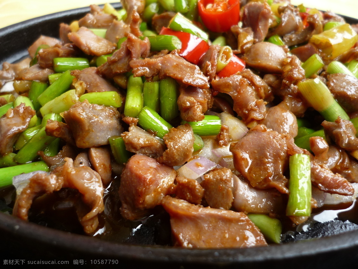 铁板鸡杂 铁板 鸡杂 菜谱 湘菜 川菜 菜类 传统美食 餐饮美食