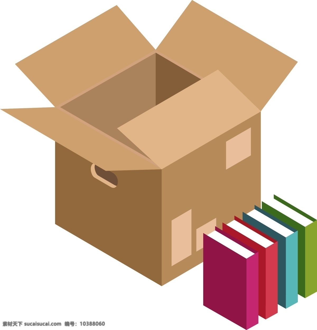 立体 风格 包装箱 元素 商用 快递 书籍 购物 纸箱 邮寄 运输