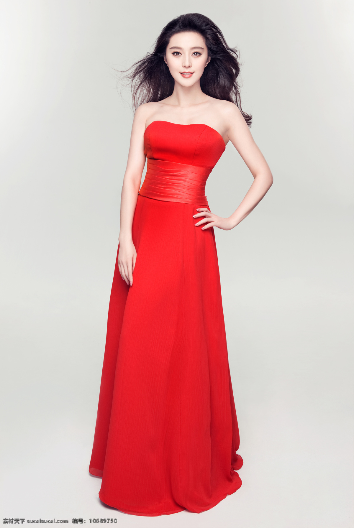 红 裙 美女 范冰冰 优雅 妖艳 动感 红裙 低胸装 气质 喜气 明星偶像 人物图库 明星图片 人物图片