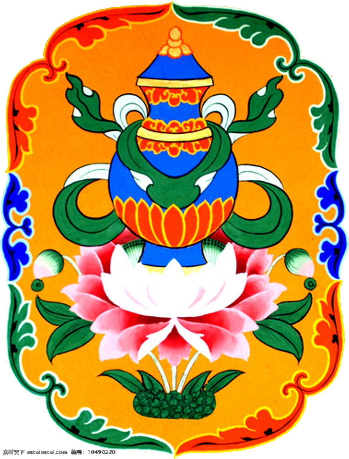 西藏 吉祥 八宝 宝瓶 八吉祥 设计图库 文化艺术 传统文化