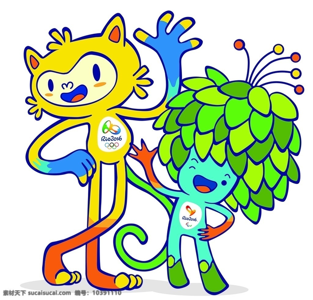 里约 奥运会 吉祥物 维尼力拓 里约奥运会 奥林匹克 运动剪影 运动背景 动漫动画