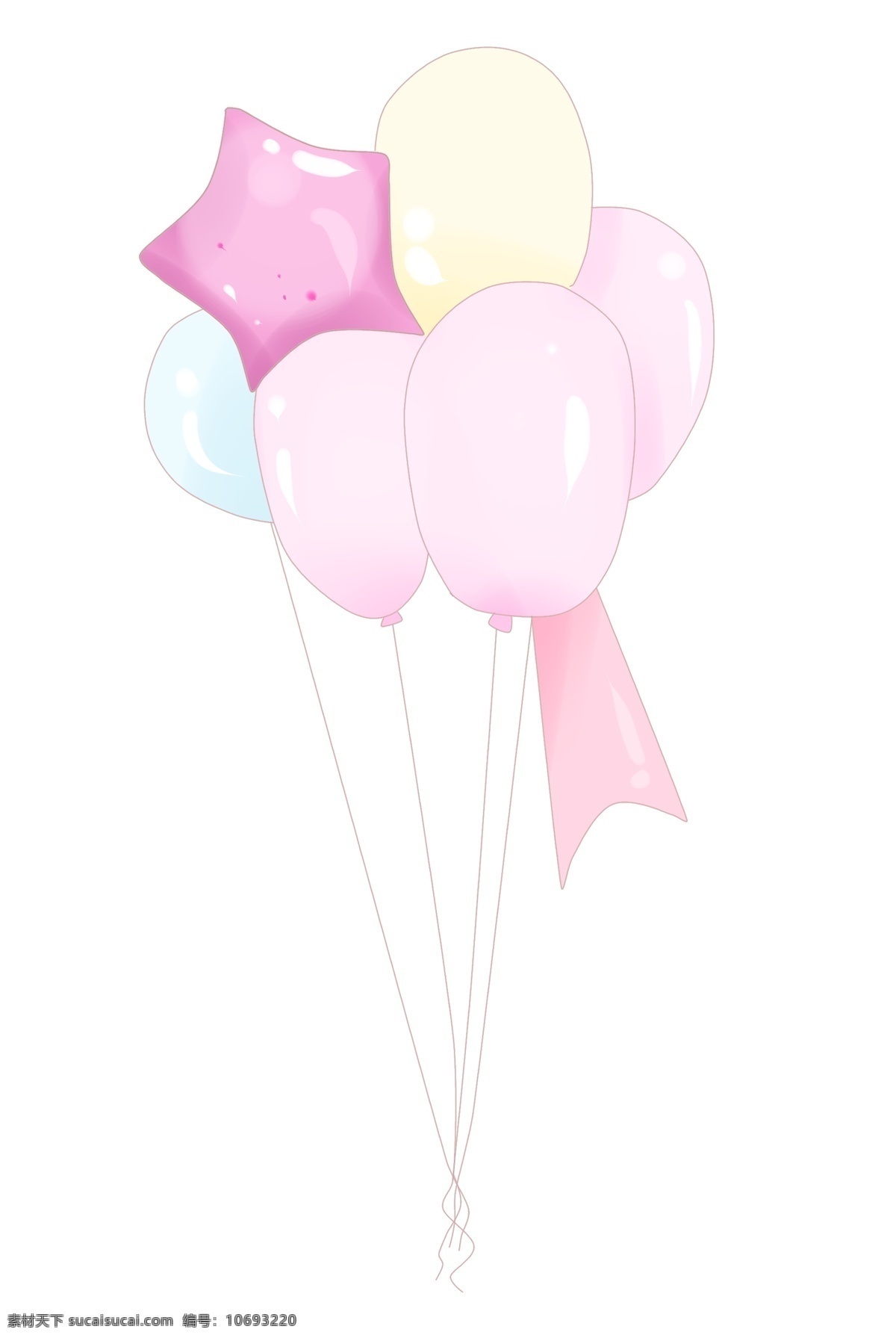 彩色图案气球 装饰 彩色 立体