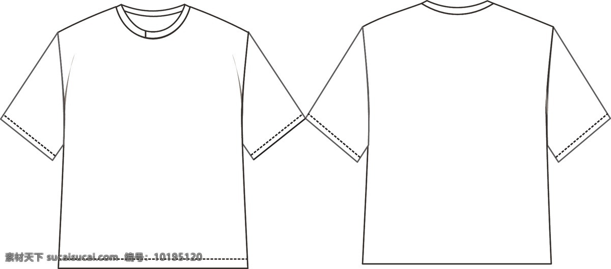童装 圆领 短袖 t 恤 款式 图 模板 t恤 款式图 vi设计
