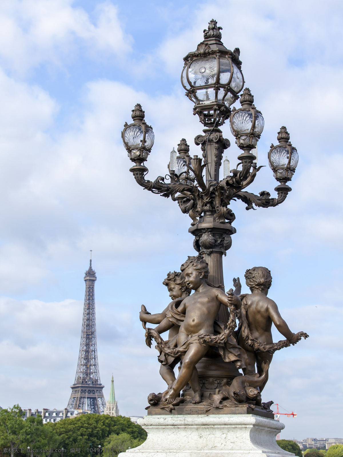 城市雕塑 埃菲尔铁塔 路灯 建筑风景 巴黎风光 巴黎风景 旅游景点 美丽景色 法国风光 美景 风景名胜 风景图片