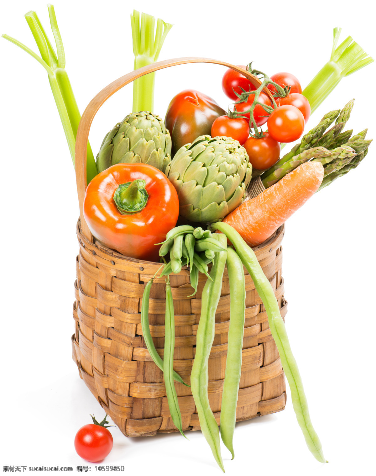 竹篮 里 新鲜 蔬菜 篮子 番茄 辣椒 胡萝卜 蔬菜图片 餐饮美食