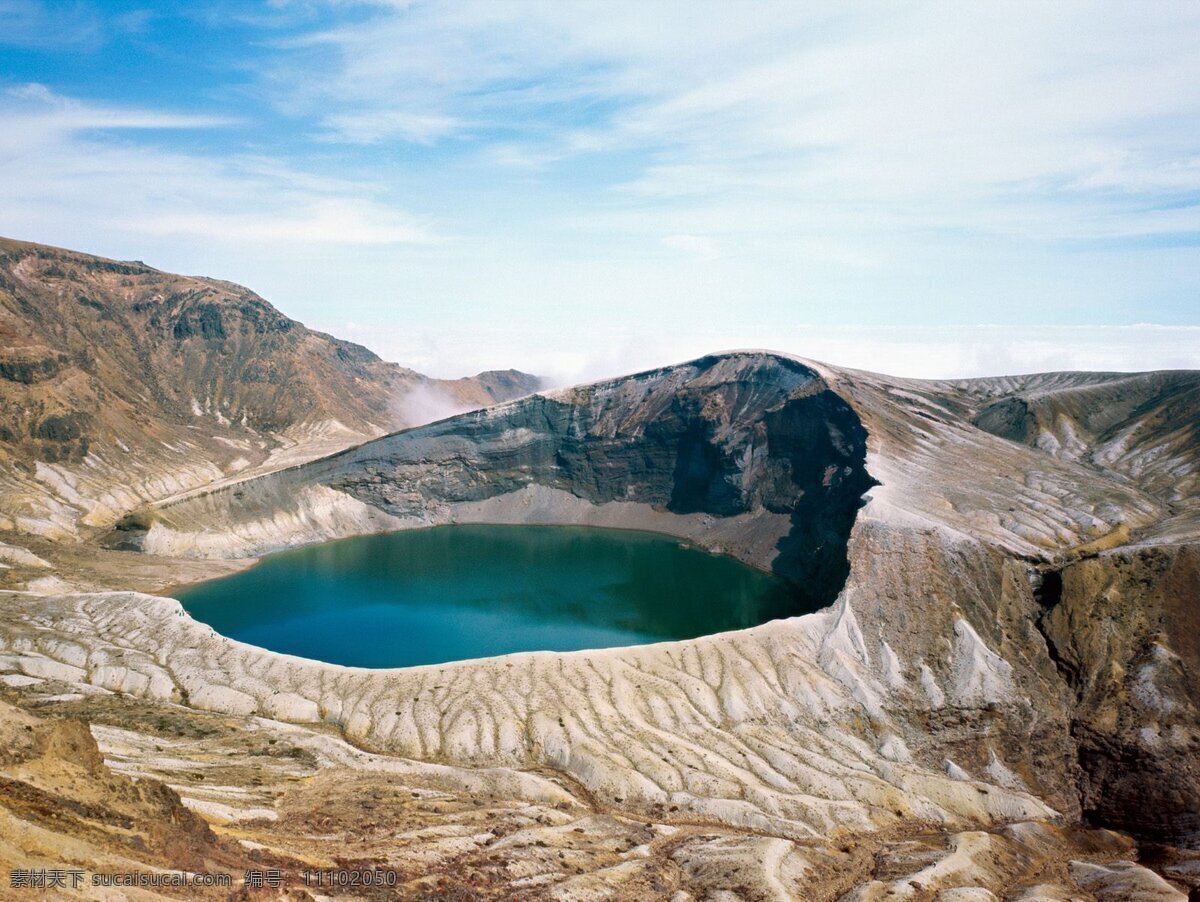 火山湖 火山 湖泊 山地 清澈 旅游 自然 自然景观 自然风景