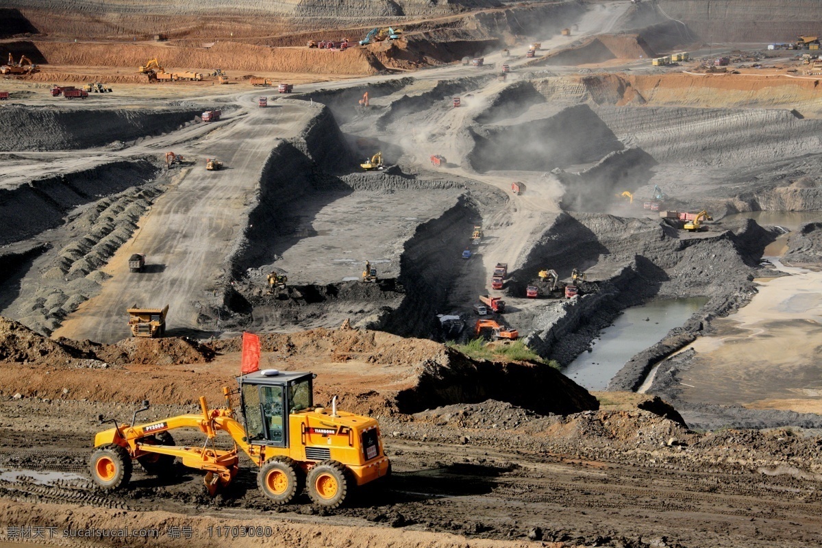 四 号 露天矿 采掘 现场 煤矿图片 工业生产 现代科技