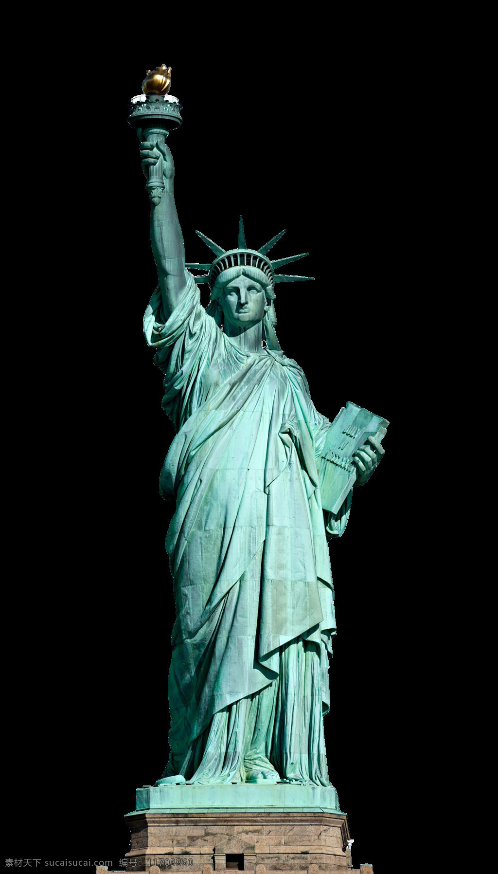 美国 自由 女神 元素 实物 雕像 美国标志 自由女神像 免抠