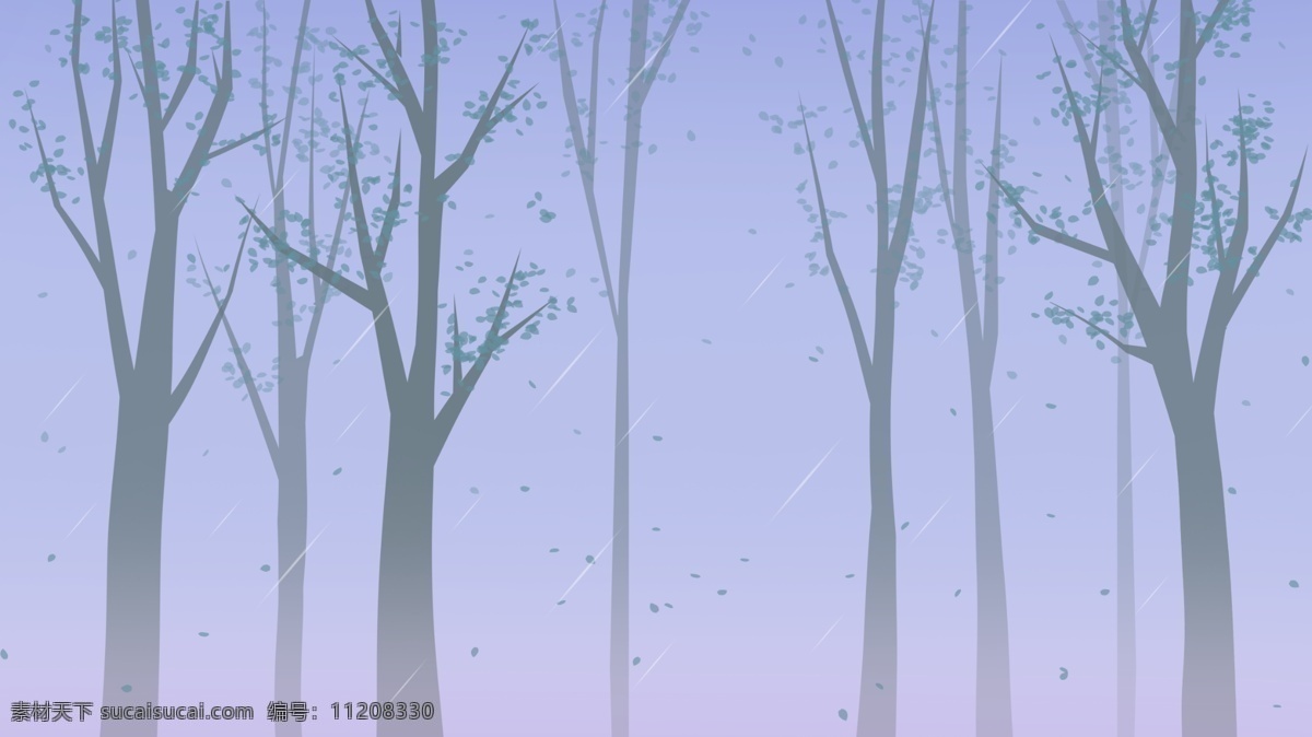 朦胧 树林 手绘 背景 森林 紫色 背景素材 卡通背景 手绘背景 插画背景 树木 banner 广告背景 psd背景 背景展板