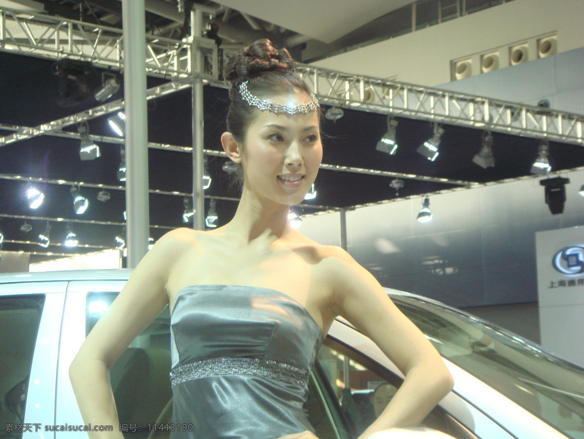 经典的 车模 文化艺术 年 广州 国际 车展 靓车 美女 摄影图库