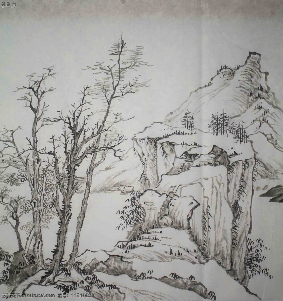 西山 图 古代 古代人物 古典 古画 国画 绘画 名画 山水画 水墨画 国画古画 文化艺术