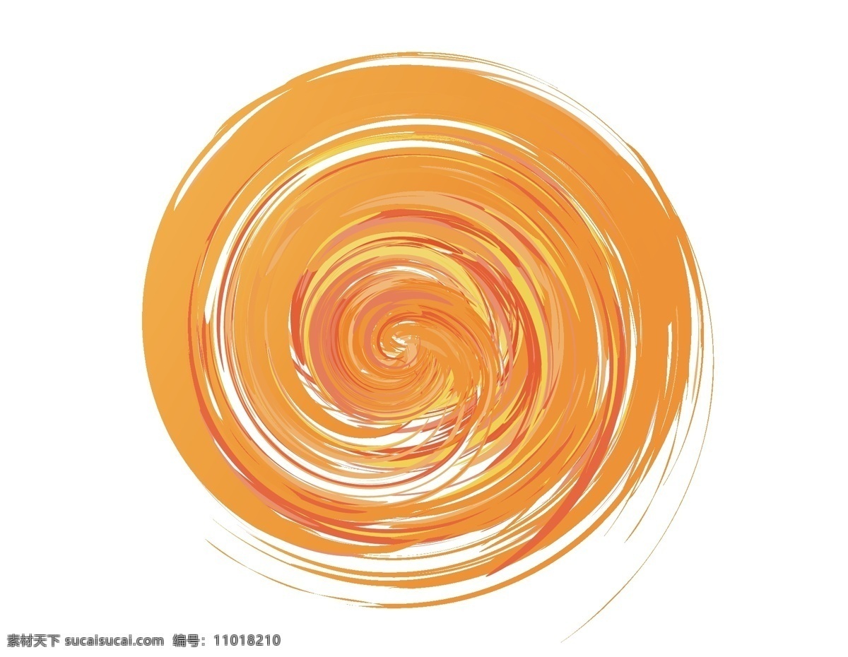 卡通 桔 色 线圈 元素 绘画 线条 太阳 圆圈 手绘 彩绘 桔色渐变 ai元素 矢量元素