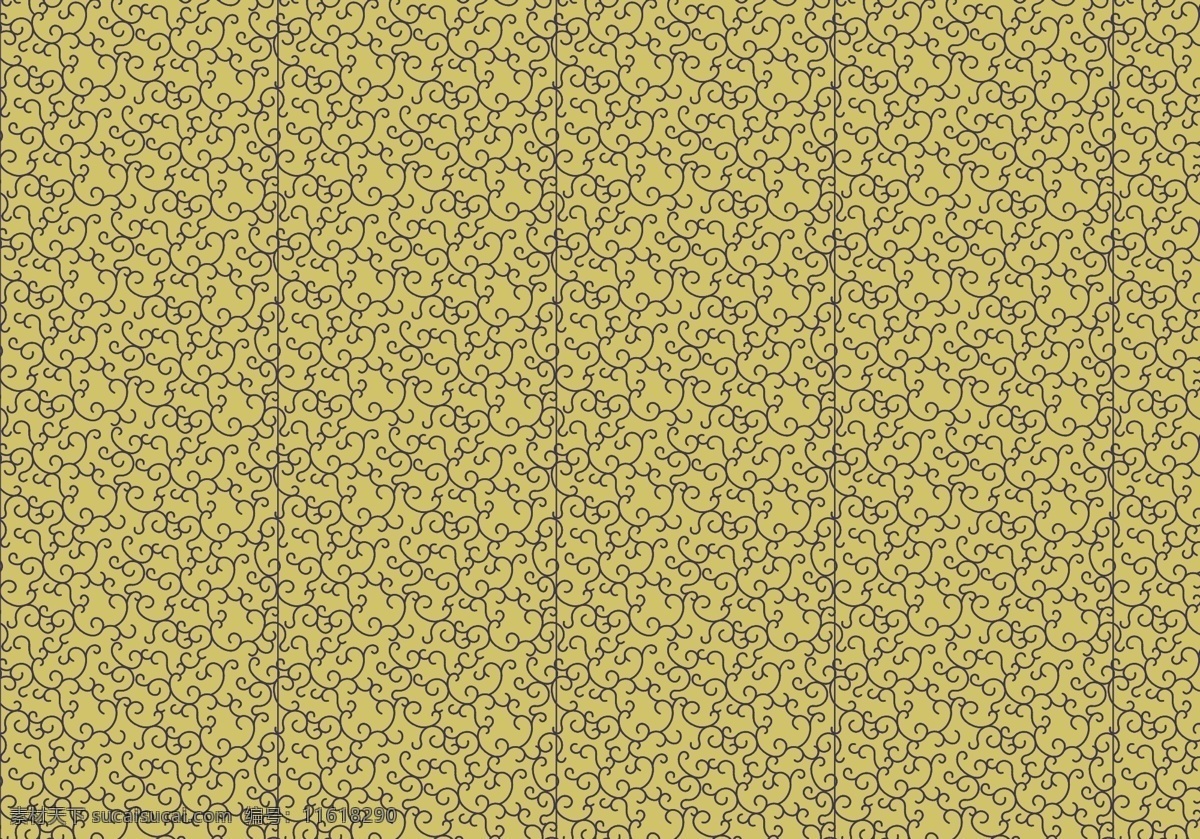 卷曲 轮廓 模式 背景 壁纸 装饰 装修 无缝的 时髦的 抽象的 几何 随机的形状 矢量 粉彩 漩涡 卷发 黄色