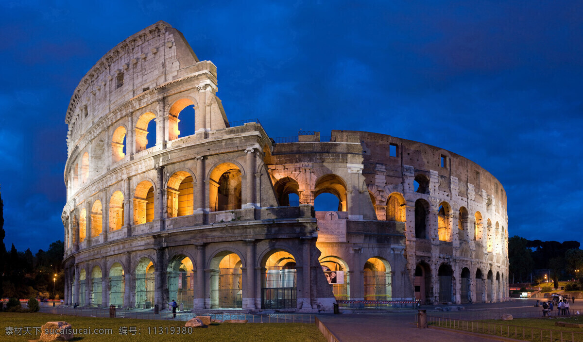 古罗马 战场 遗址 夜景 旅游 城市 标志建筑 国外旅游 摄影图库 旅游摄影