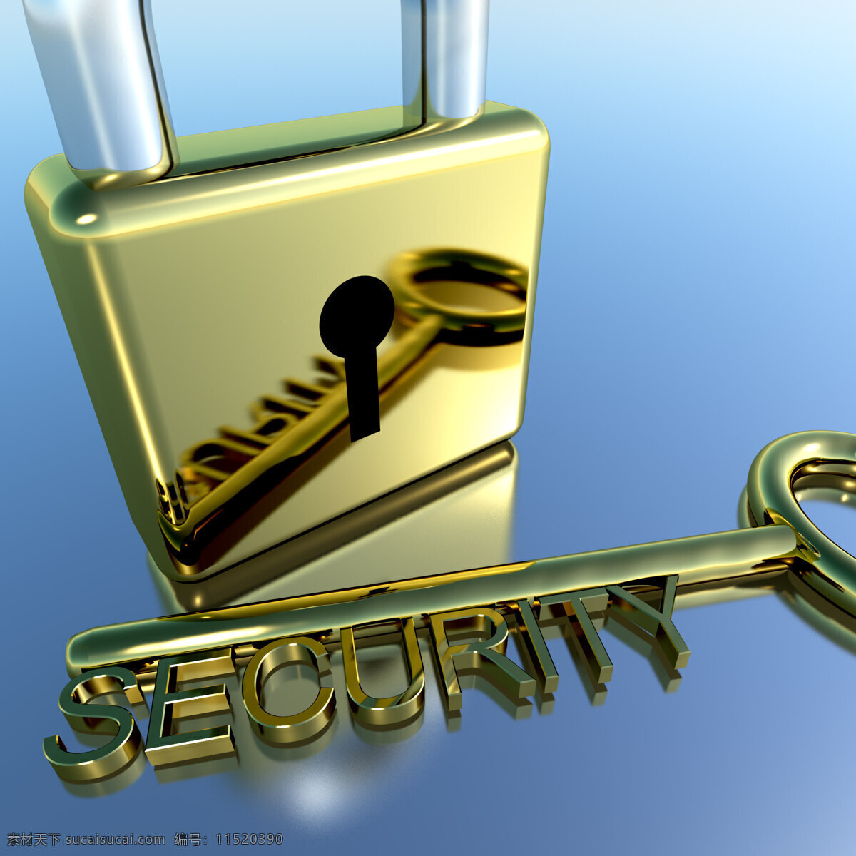 密钥 加密 保护 展示 安全 挂锁 白色
