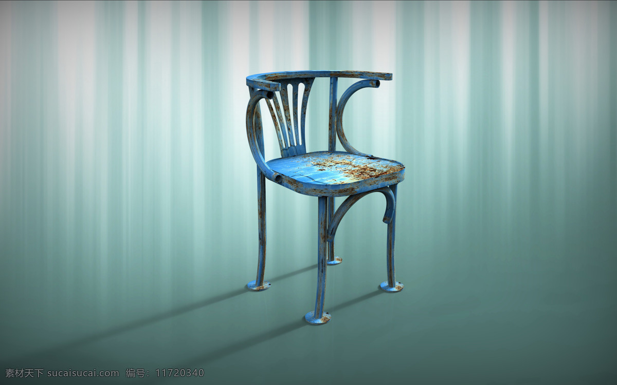 钢 椅 花园 装饰品 椅子 3d模型素材 其他3d模型