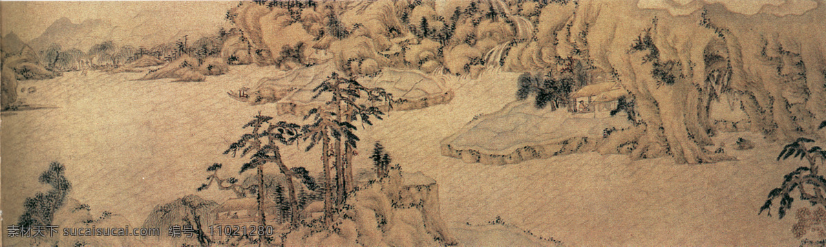 名画 山水画 文化 艺术 水墨画 中国风 书法 书画文字 文化艺术