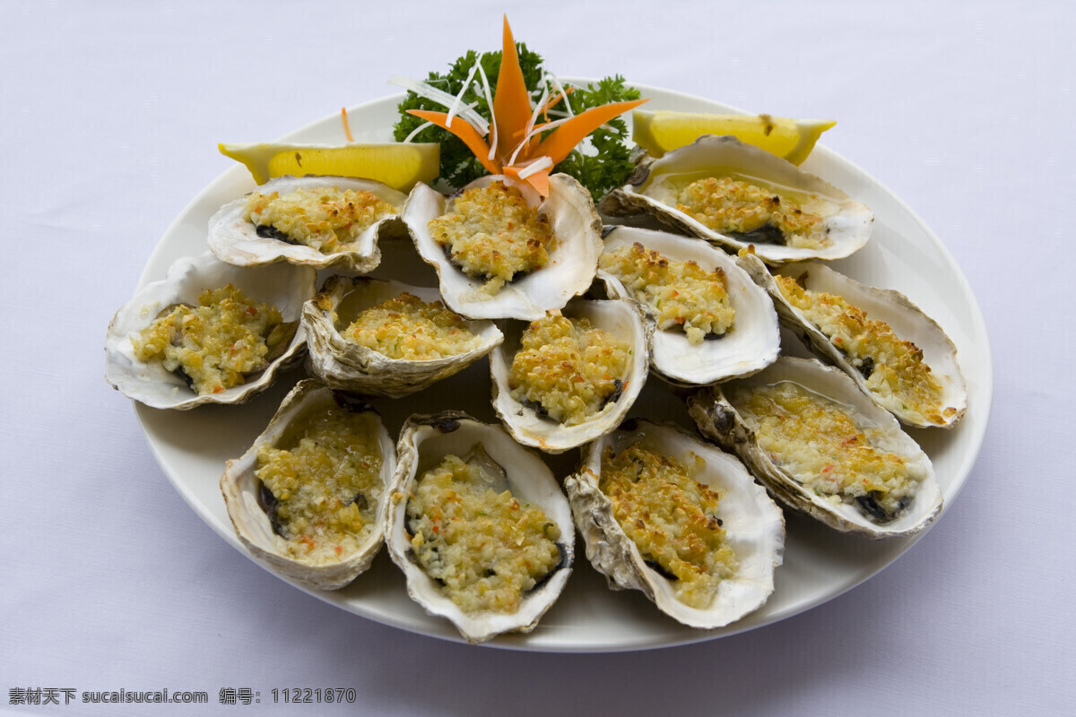 碳烧生蚝 蒜香生蚝 一打 送酒菜 美食 餐饮美食 西餐美食 摄影图库