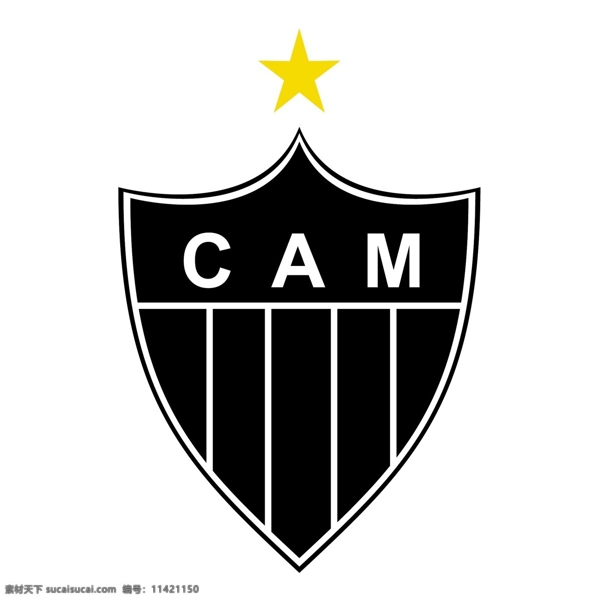 米内 罗 竞技 俱乐部 自由 竞技队 标志 标识 白色