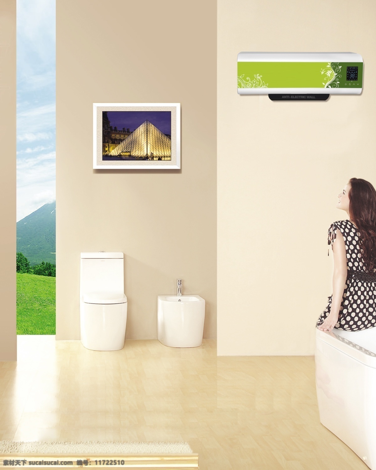 浴室 厨卫电器 电热水器 环境设计 热水器 室内设计 卫生间 洗手间 浴室空间 源文件 家居装饰素材