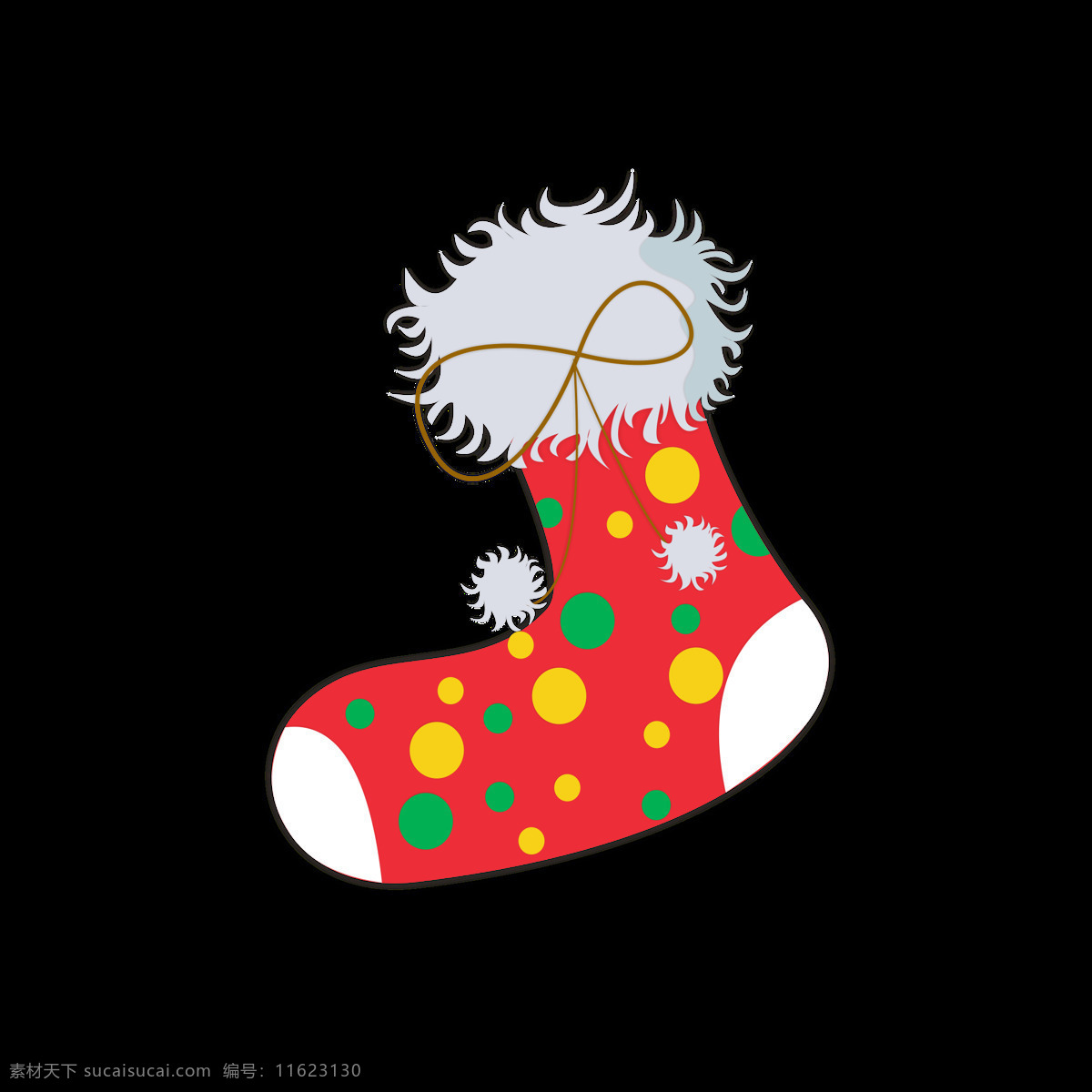 圣诞节 元素 卡通 可爱 袜子 节日 冬天 元素设计