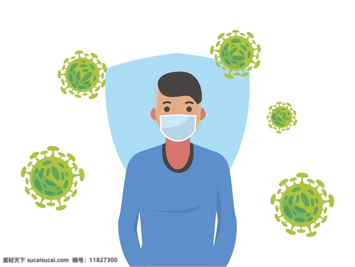 病菌 传染 疫情 防护 口罩 健康 安全 细菌 新冠性肺炎