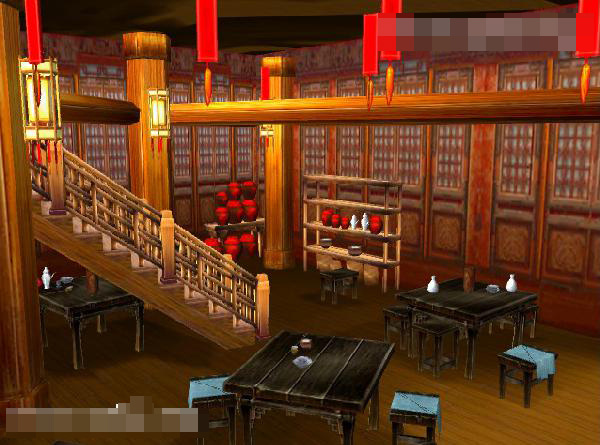 酒楼 模型 3d模型 餐馆 桌子 3d模型素材 游戏cg模型
