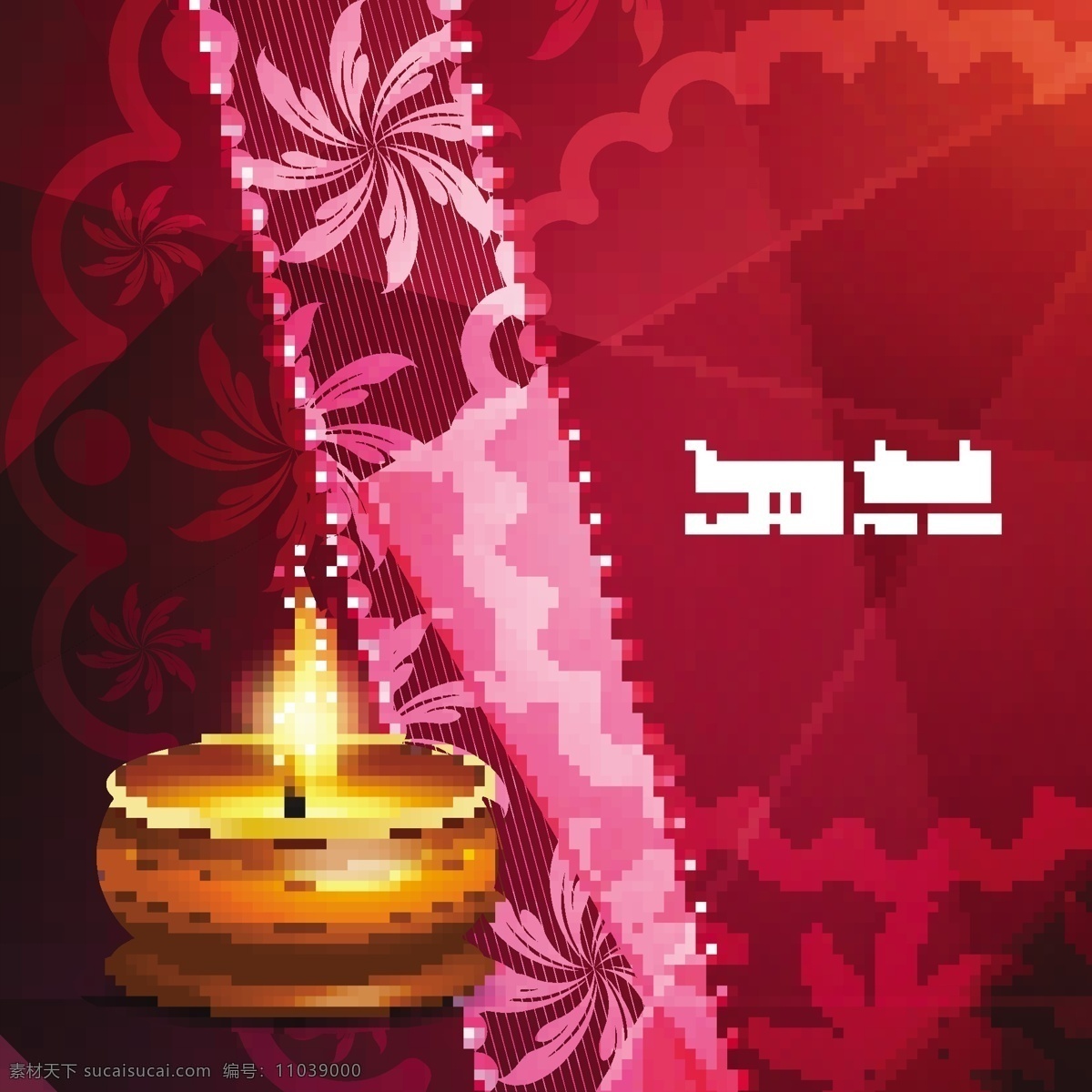排 灯节 红色 背景 上 一个 现实 蜡烛 背景光 排灯节 快乐 灯 印度 庆典 宗教节日 假日 火焰 装饰 灯光 年 文化 传统的问候