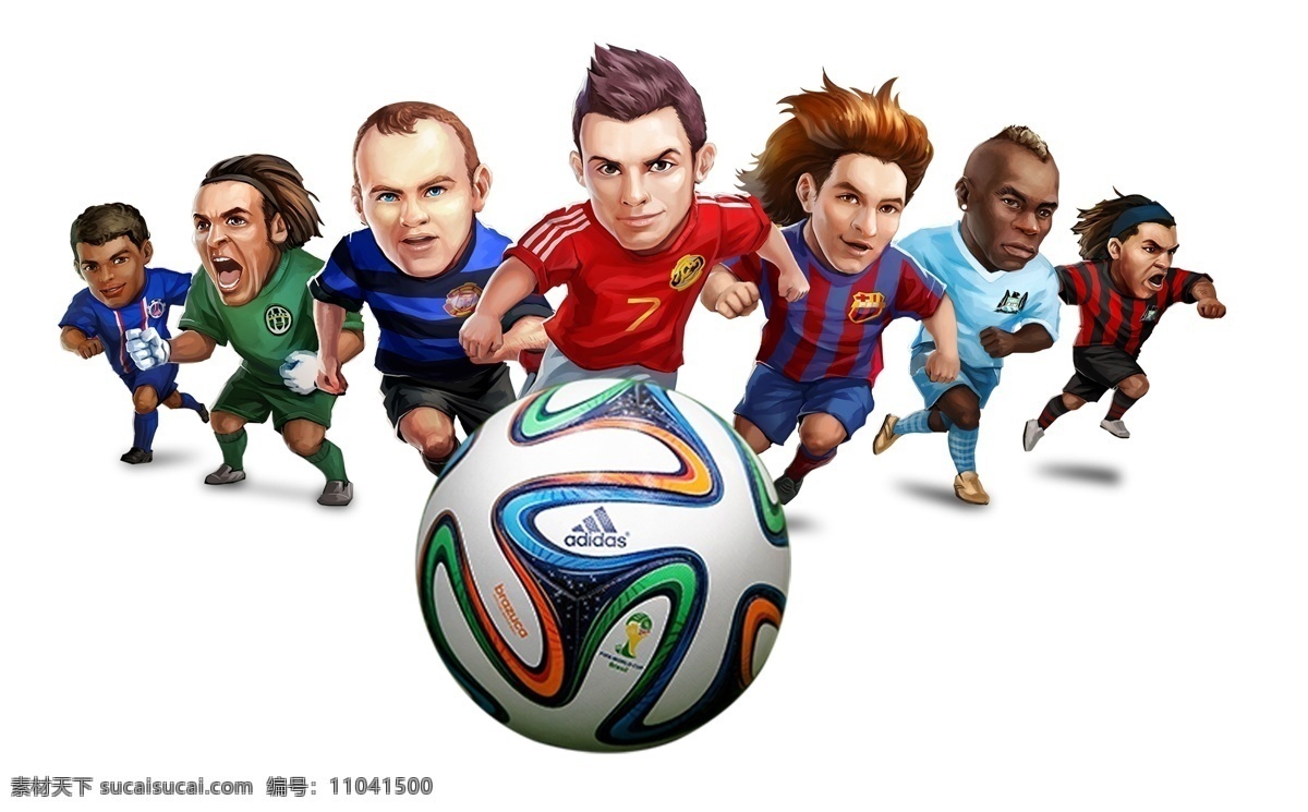 卡通 足球 运动员 元素 卡通运动员 欧洲杯 世界杯 足球运动员