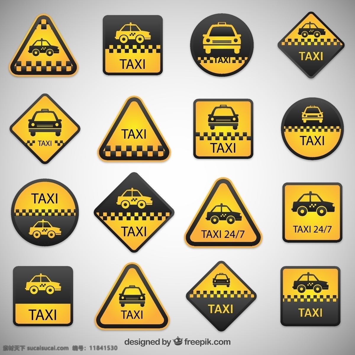 出租车 标签 矢量 交通 图标 标识 警示 高清图片
