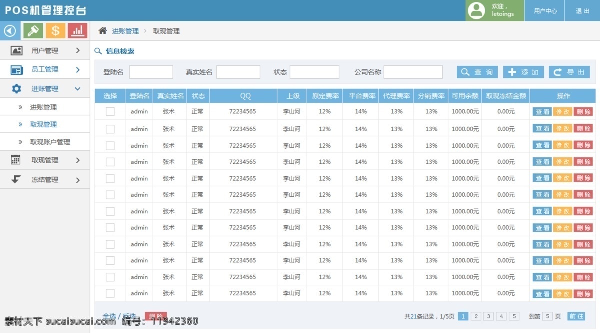 管理 后台 pos机 扁平化 中文模板 管理后台 web 界面设计 网页素材 其他网页素材