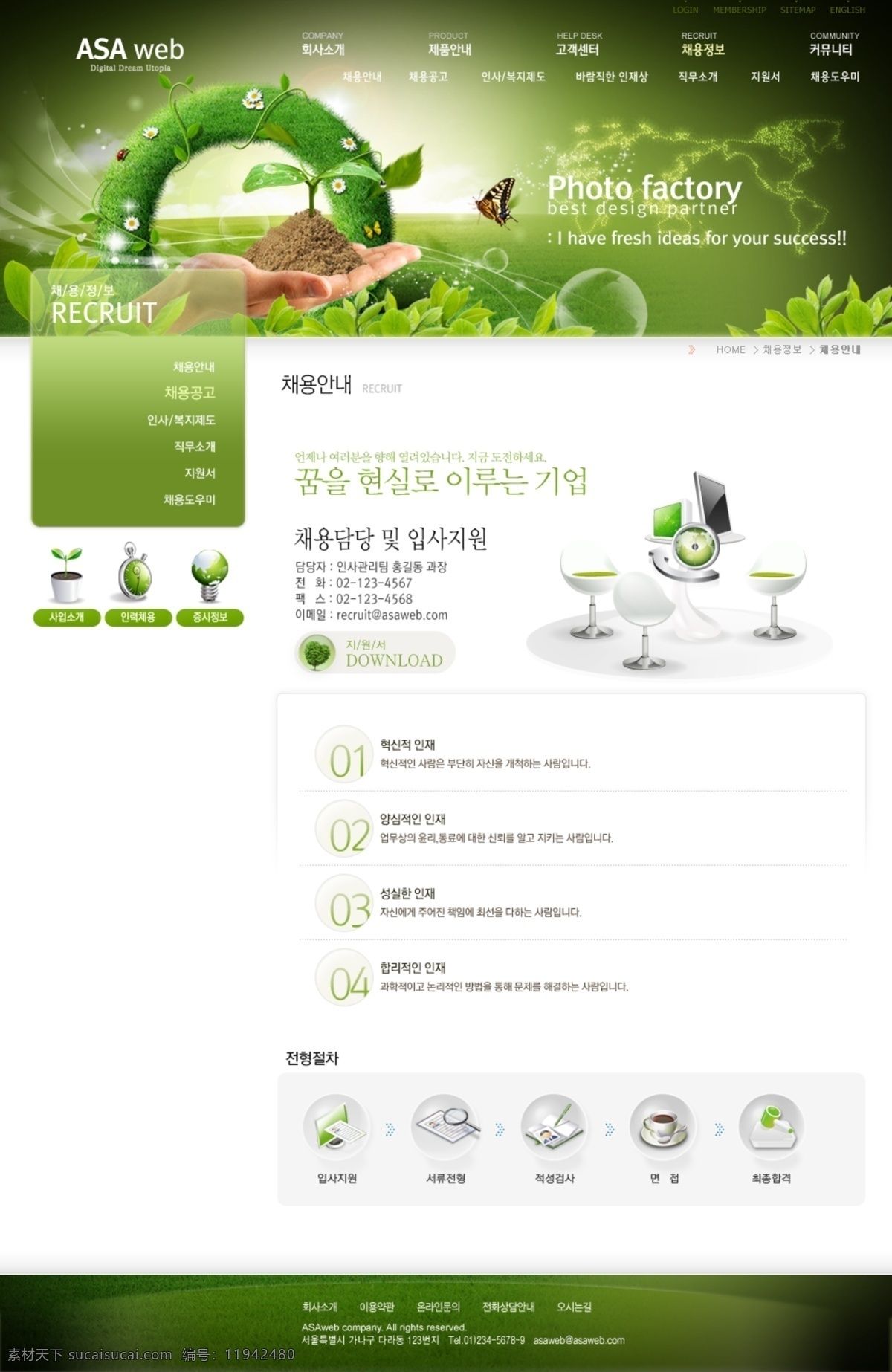春天 绿色 好心情 主题 环保 分层 网页素材 网页模板