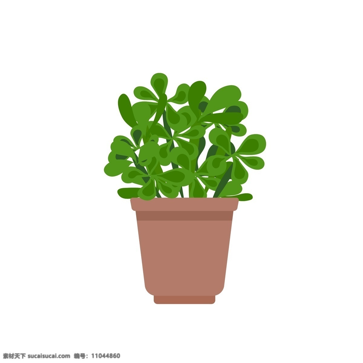 盆栽 植物 矢量 元素 卡通