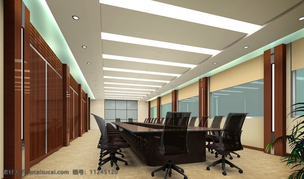 室内设计 效果图 资料 室内 大会议 桌椅 环境设计