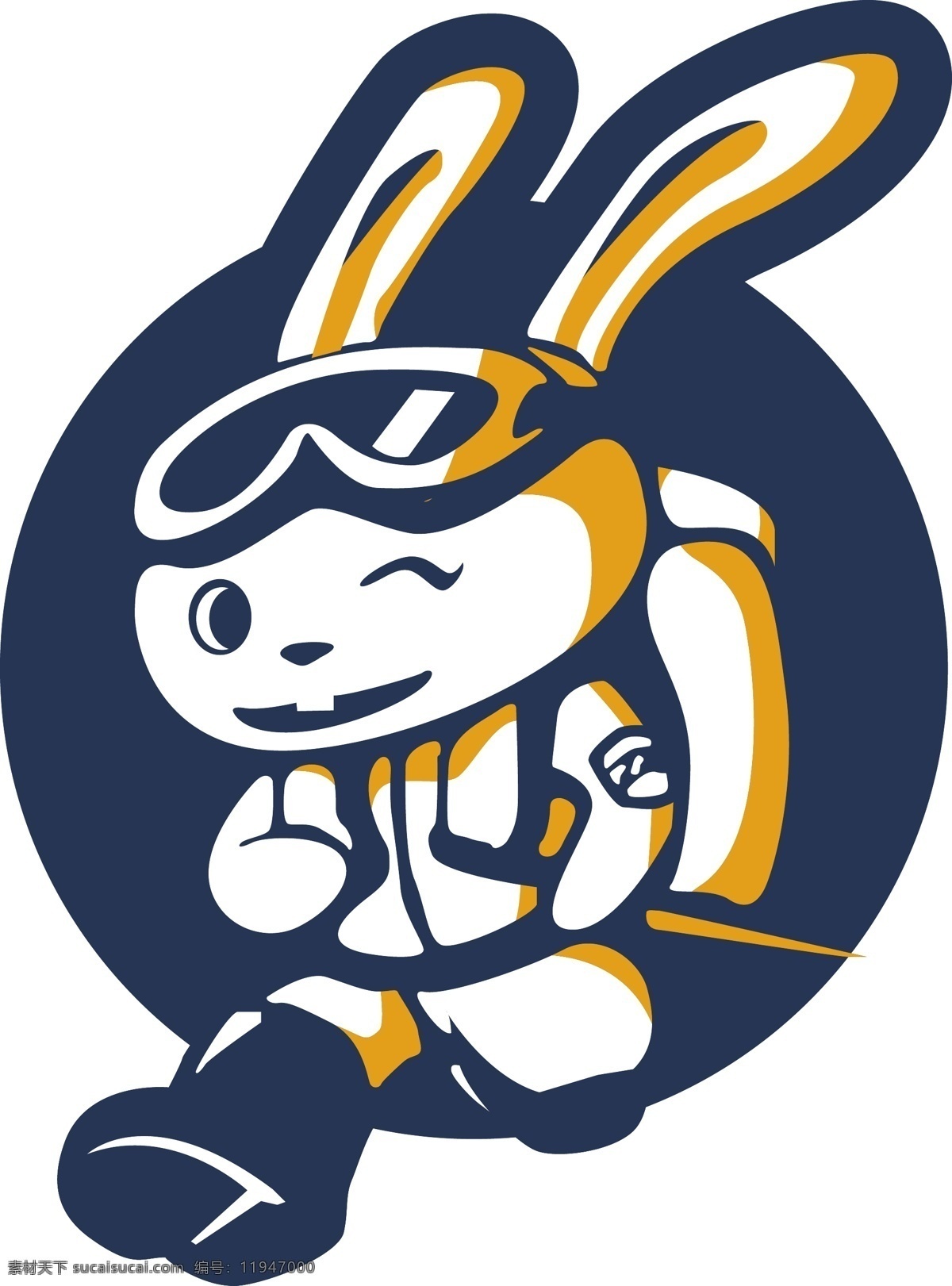 兔子 卡通 商标 卡通兔子 宇航员 宇航服 太空 宇宙 背包 logo 标志图标 企业 标志