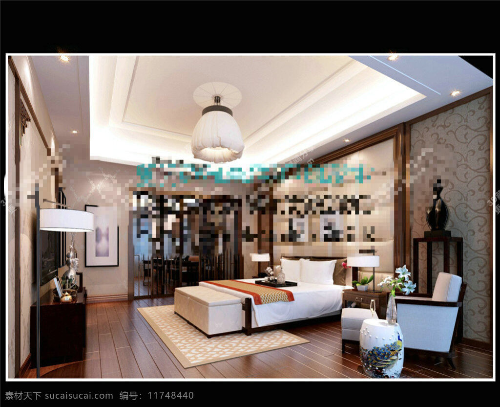 中式 卧室 模型 建筑装饰 3dmax 客厅装饰 室内装饰 装饰客厅 3d 装饰 max 黑色