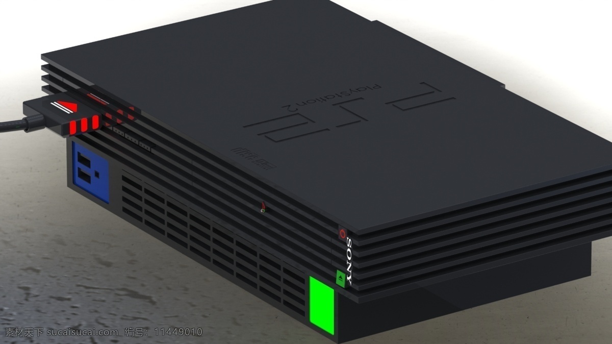ps 2游戏机 灰色