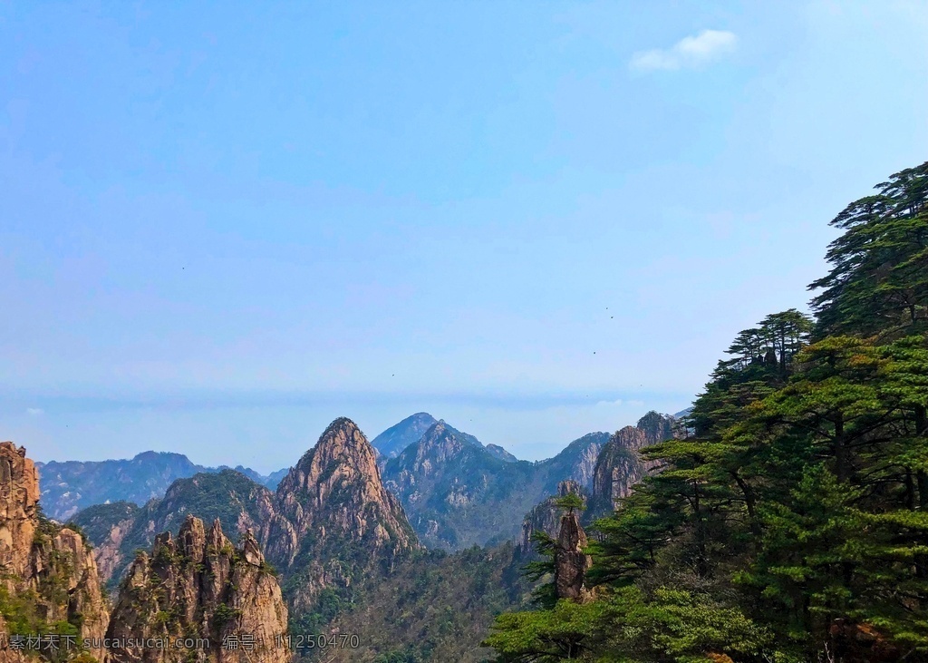 黄山 大山 山川 山脉 宏伟 自然景观 自然风景