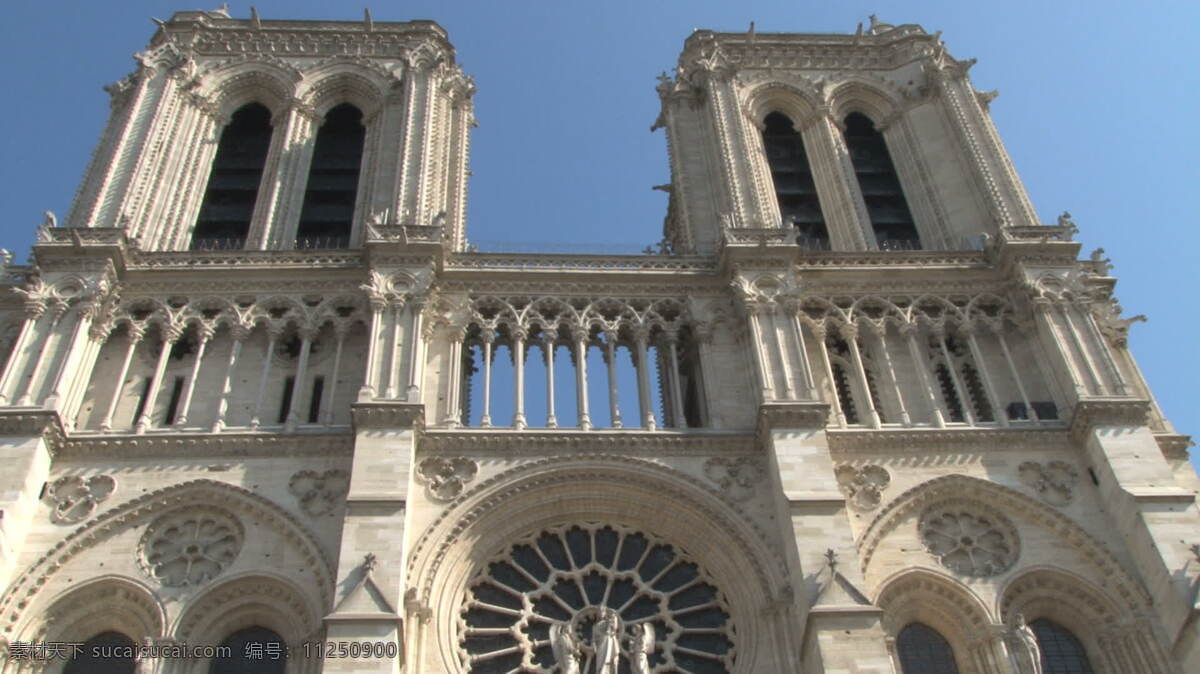 巴黎圣母院 缩小 股票 视频 巴黎 变焦 法国 美丽 视频免费下载 教堂的建筑 其他视频