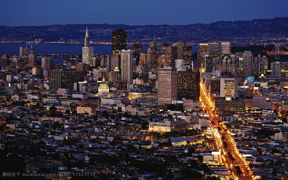 美国 洛杉矶 夜景 一瞥 城市 桌面 灯光 建筑 国外旅游 旅游摄影