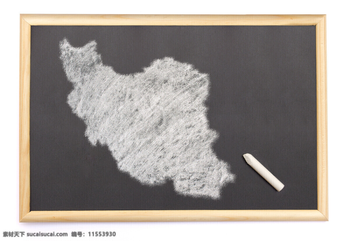 黑板 上 伊朗 地图 波斯文化 粉笔 伊朗地图 城市风光 环境家居 白色