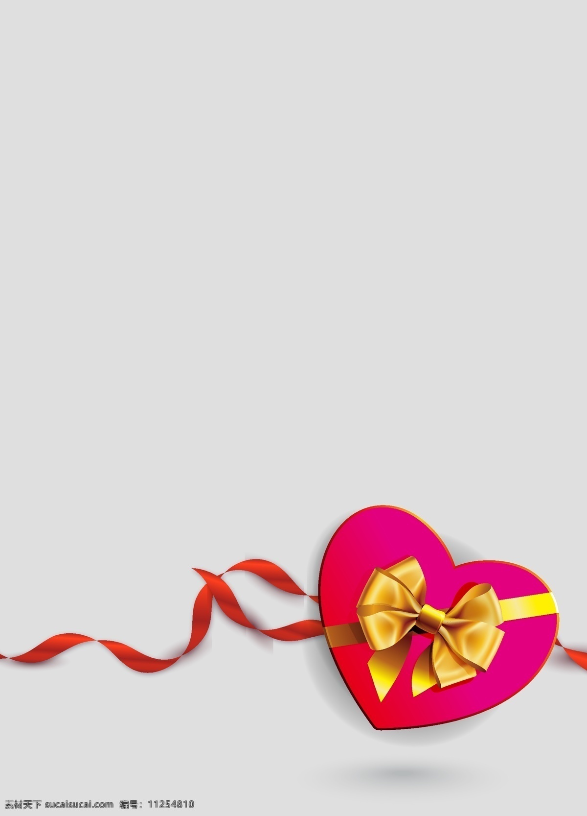 矢量 质感 情人节 心形 礼物 盒 背景 金色 丝带 灰色 粉色 礼物盒 巧克力 糖果盒 海报