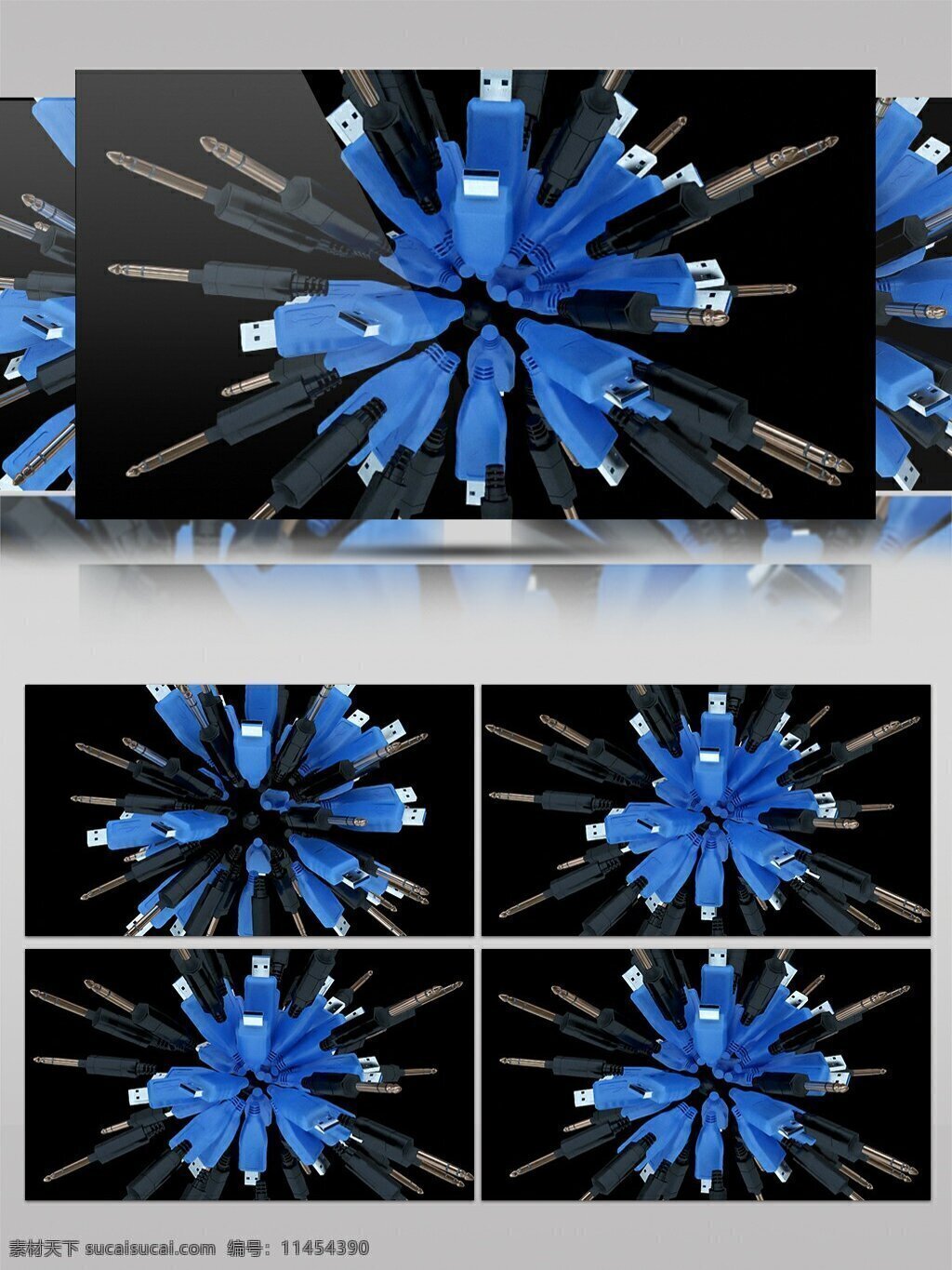 简约 动感 节奏 蓝色 常见 usb 接口 视频 白色 动态视频素材 高清视频素材 视频素材