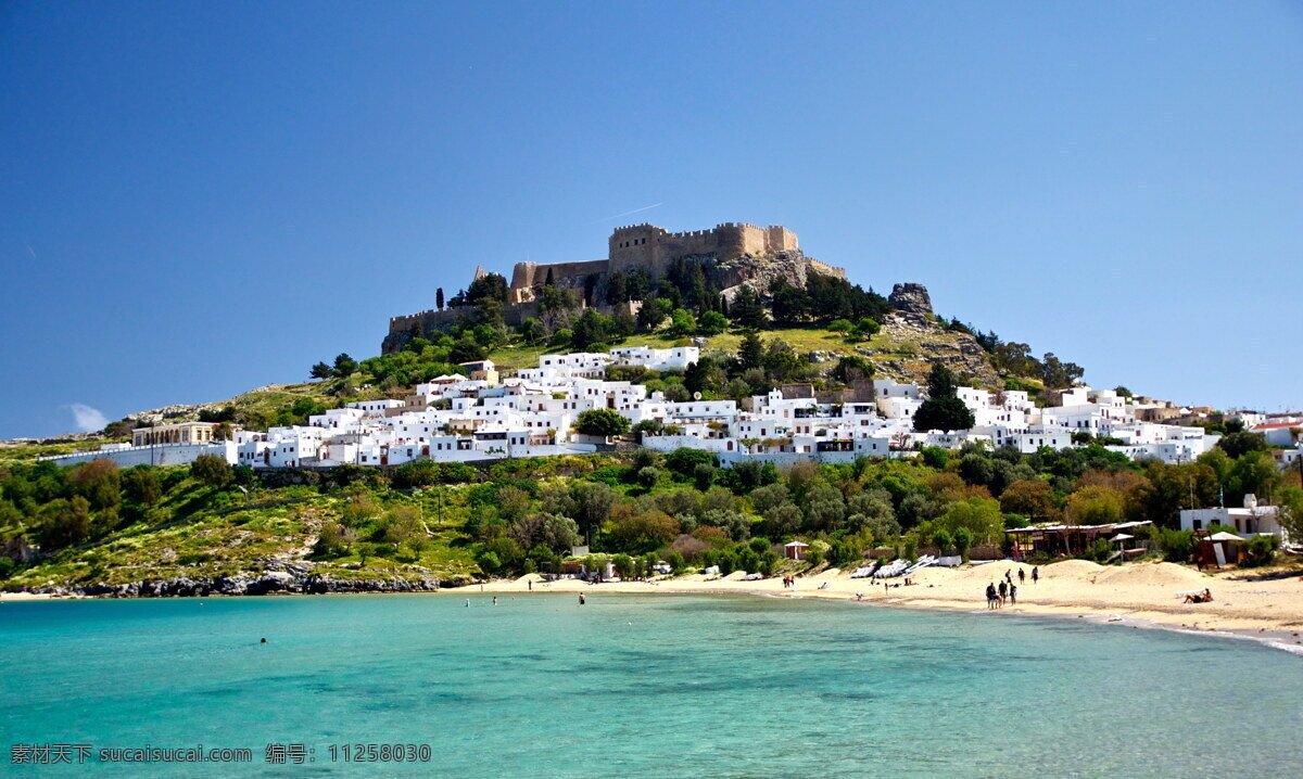 唯美 希腊 爱琴海 风景 海边 海岸 海滩